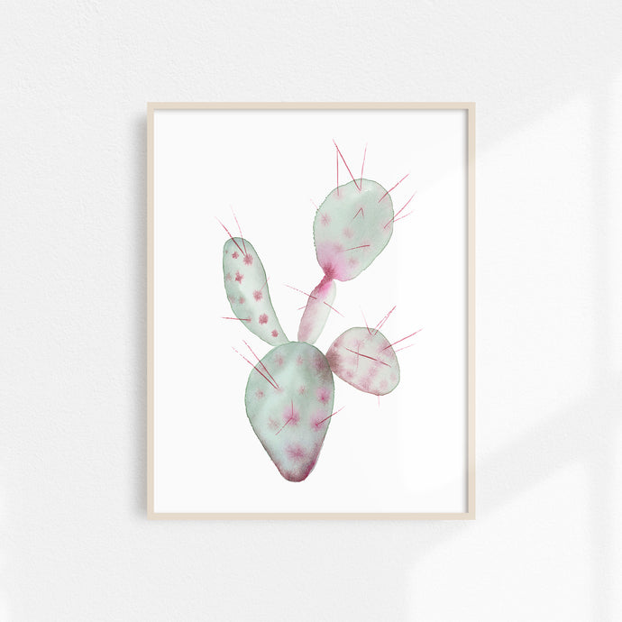 Watercolor Cactus Print Large