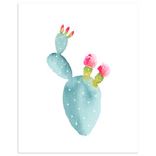 Load image into Gallery viewer, Watercolor Flowering Cactus Print