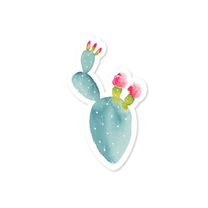 Pink Flower Cactus Sticker No. 02